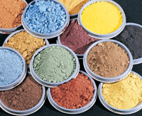 coloured cement